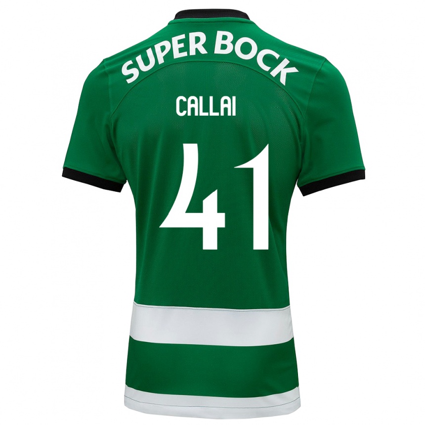 Kids Football Diego Callai #41 Green Home Jersey 2023/24 T-Shirt