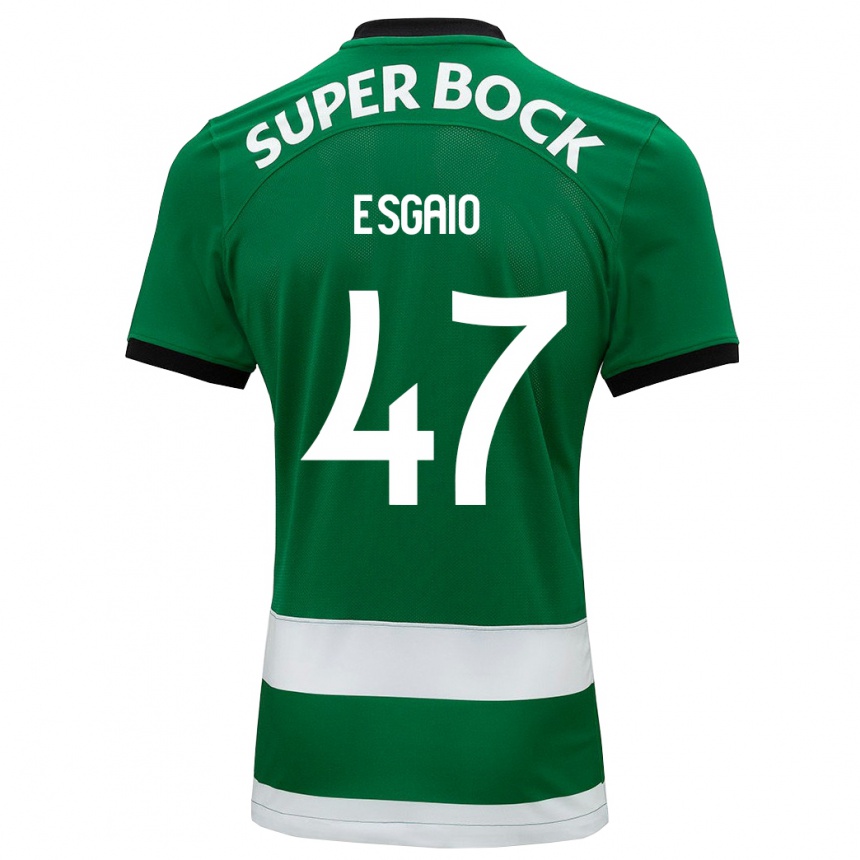 Kids Football Ricardo Esgaio #47 Green Home Jersey 2023/24 T-Shirt