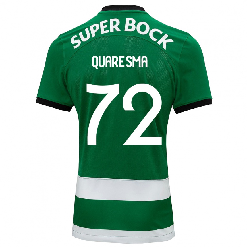 Kids Football Eduardo Quaresma #72 Green Home Jersey 2023/24 T-Shirt