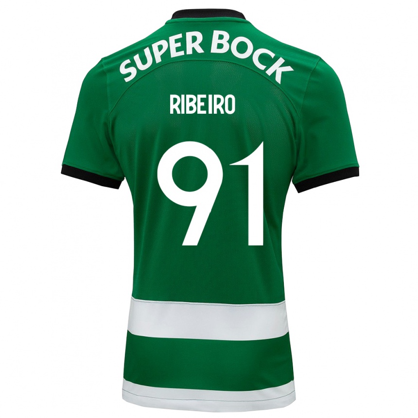 Kids Football Rodrigo Ribeiro #91 Green Home Jersey 2023/24 T-Shirt