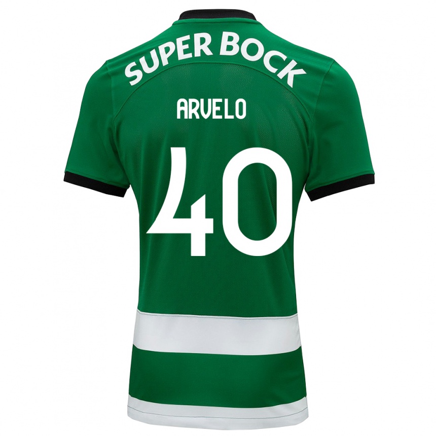 Kids Football Adam Arvelo #40 Green Home Jersey 2023/24 T-Shirt