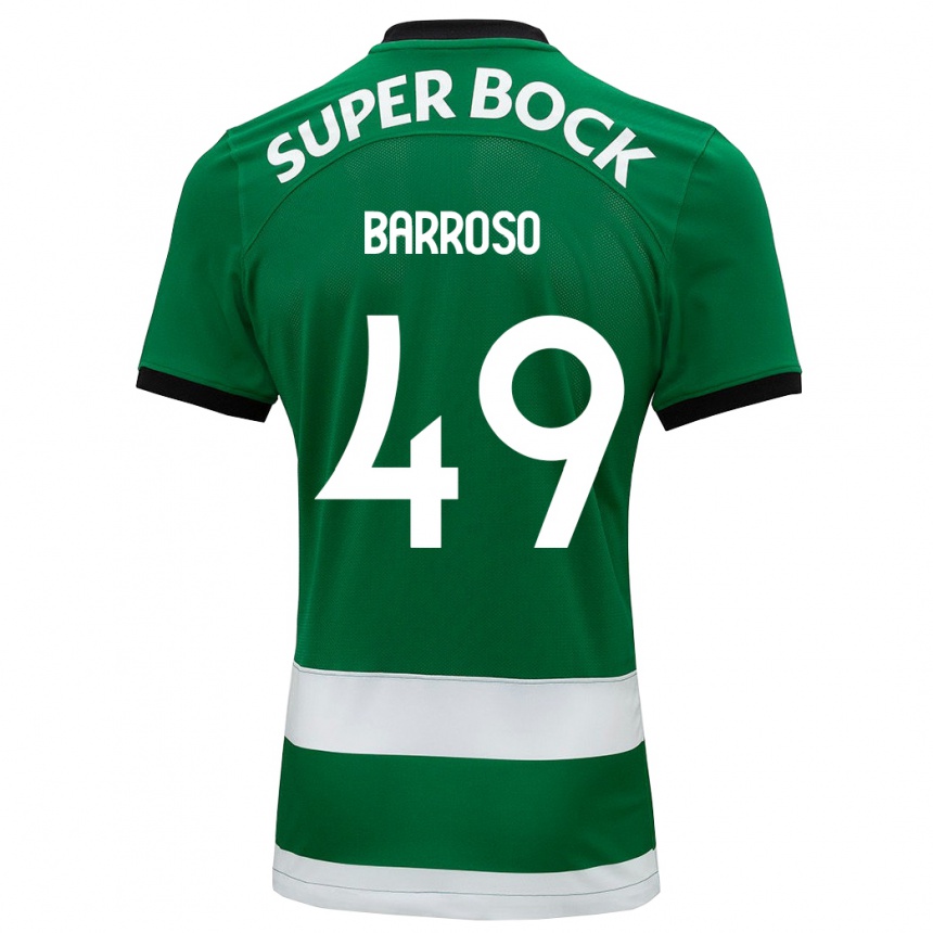 Kids Football Leonardo Barroso #49 Green Home Jersey 2023/24 T-Shirt