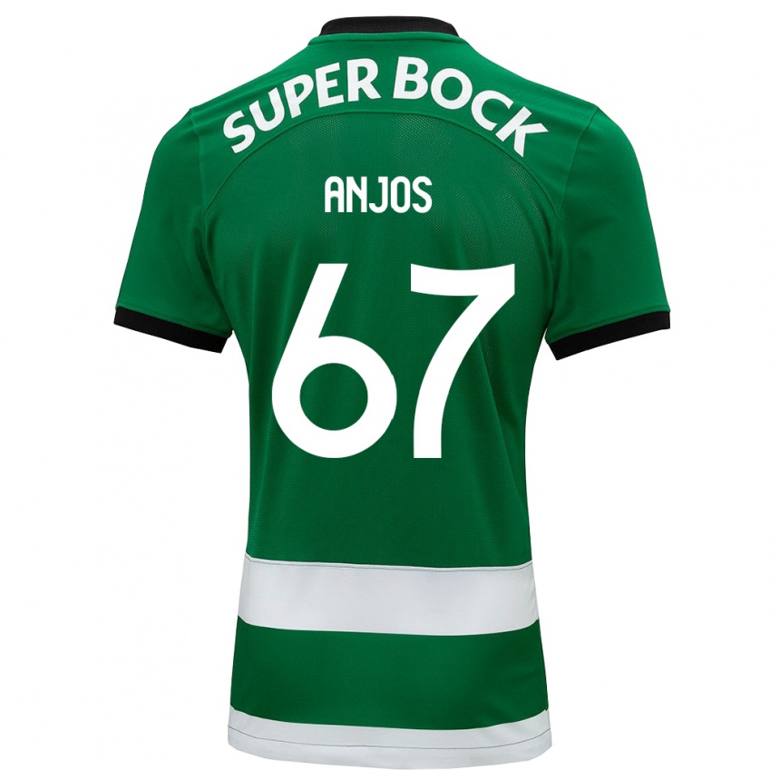 Kids Football Lucas Anjos #67 Green Home Jersey 2023/24 T-Shirt