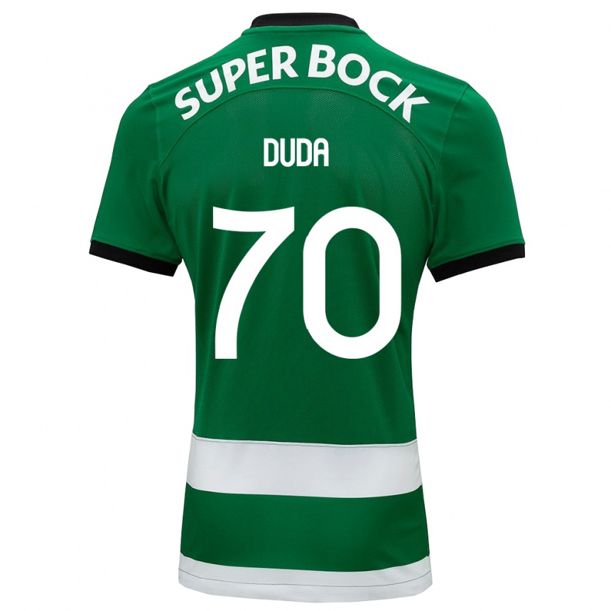 Kids Football Dudá #70 Green Home Jersey 2023/24 T-Shirt