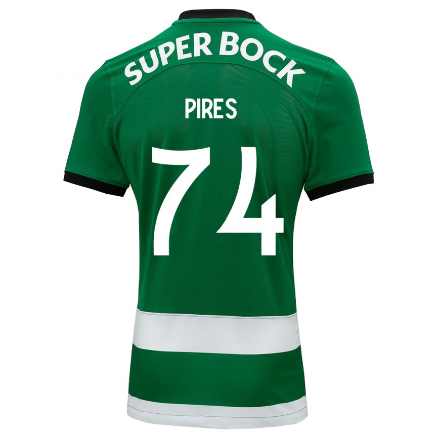 Kids Football Guilherme Pires #74 Green Home Jersey 2023/24 T-Shirt