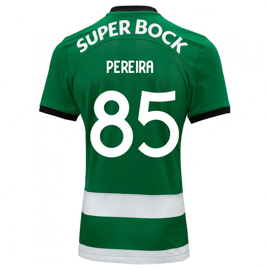 Kids Football João Pereira #85 Green Home Jersey 2023/24 T-Shirt