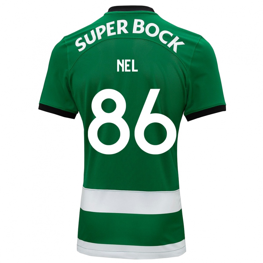 Kids Football Rafael Nel #86 Green Home Jersey 2023/24 T-Shirt