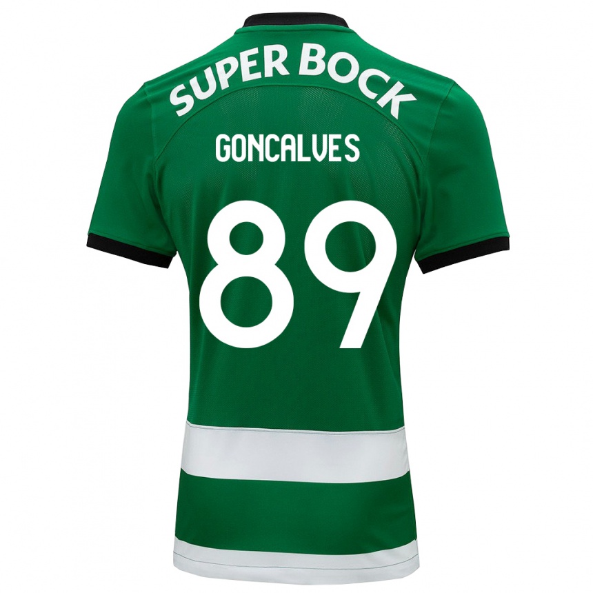 Kids Football André Gonçalves #89 Green Home Jersey 2023/24 T-Shirt