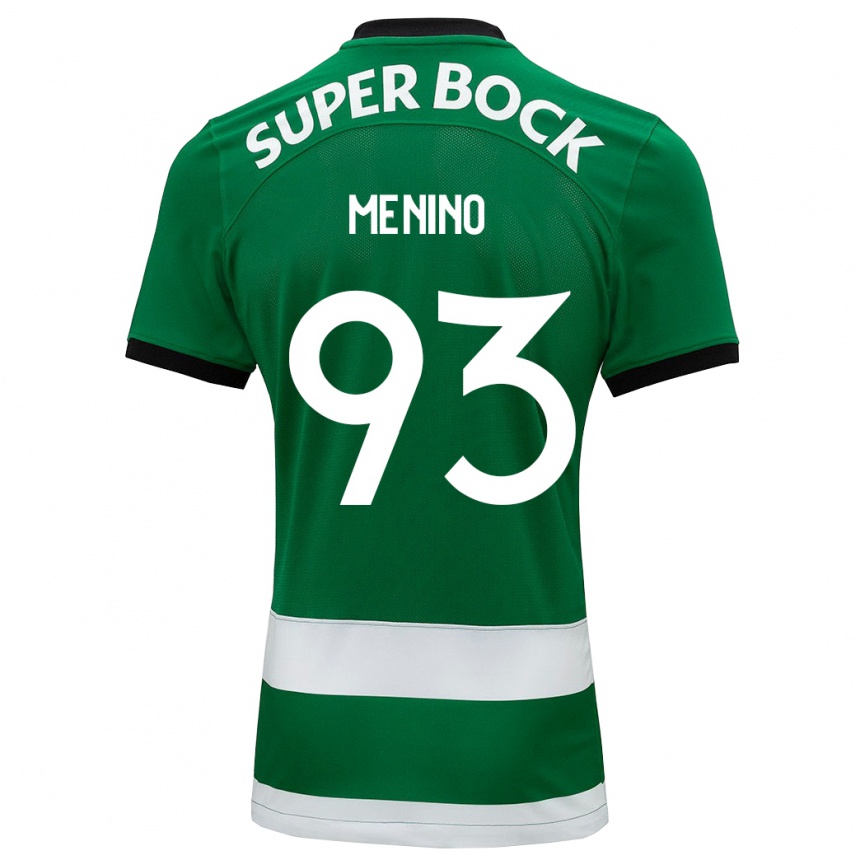 Kids Football Miguel Menino #93 Green Home Jersey 2023/24 T-Shirt