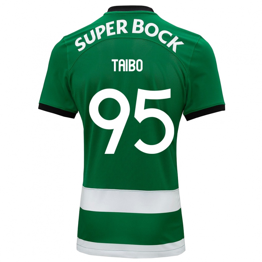 Kids Football Lucas Taibo #95 Green Home Jersey 2023/24 T-Shirt
