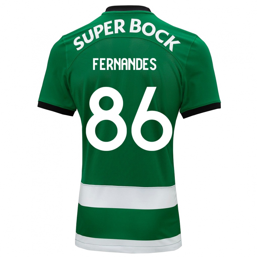 Kids Football Emanuel Fernandes #86 Green Home Jersey 2023/24 T-Shirt