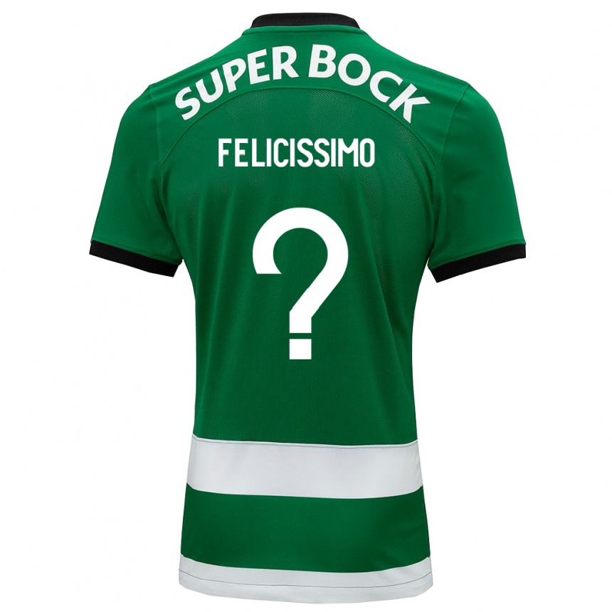 Kids Football Eduardo Felicíssimo #0 Green Home Jersey 2023/24 T-Shirt