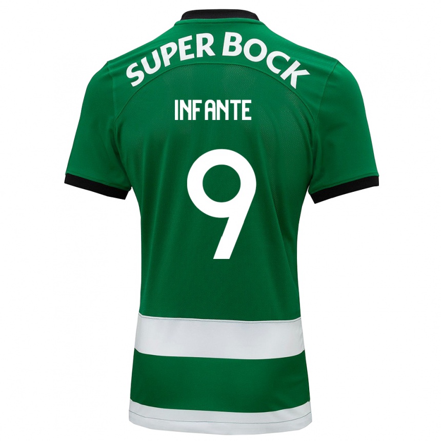 Kids Football João Infante #9 Green Home Jersey 2023/24 T-Shirt