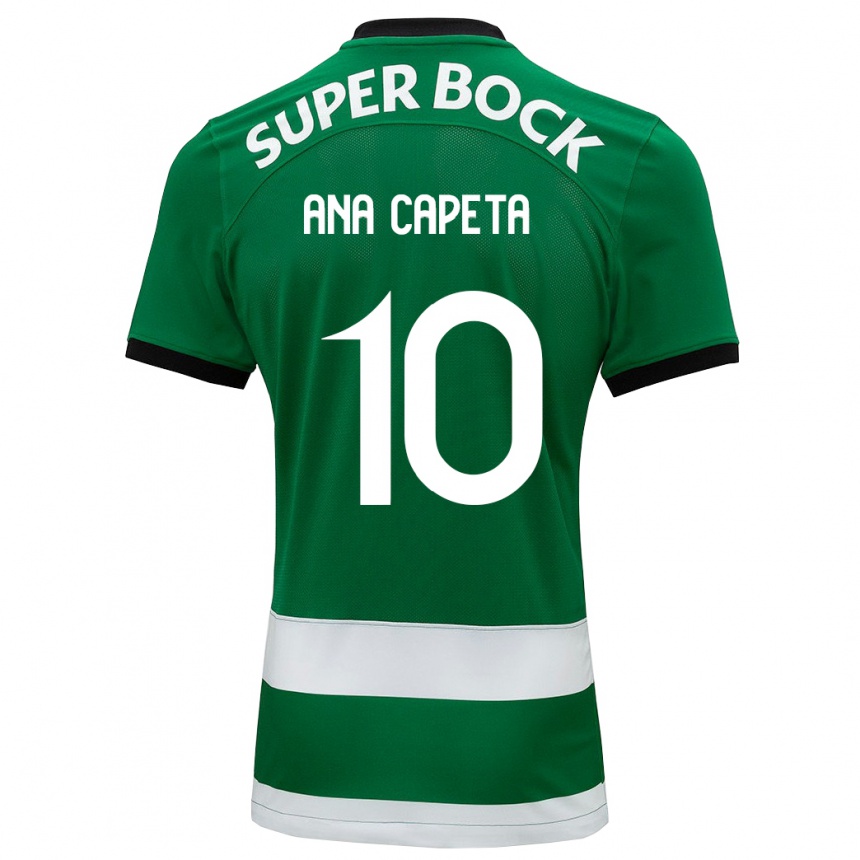 Kids Football Ana Capeta #10 Green Home Jersey 2023/24 T-Shirt