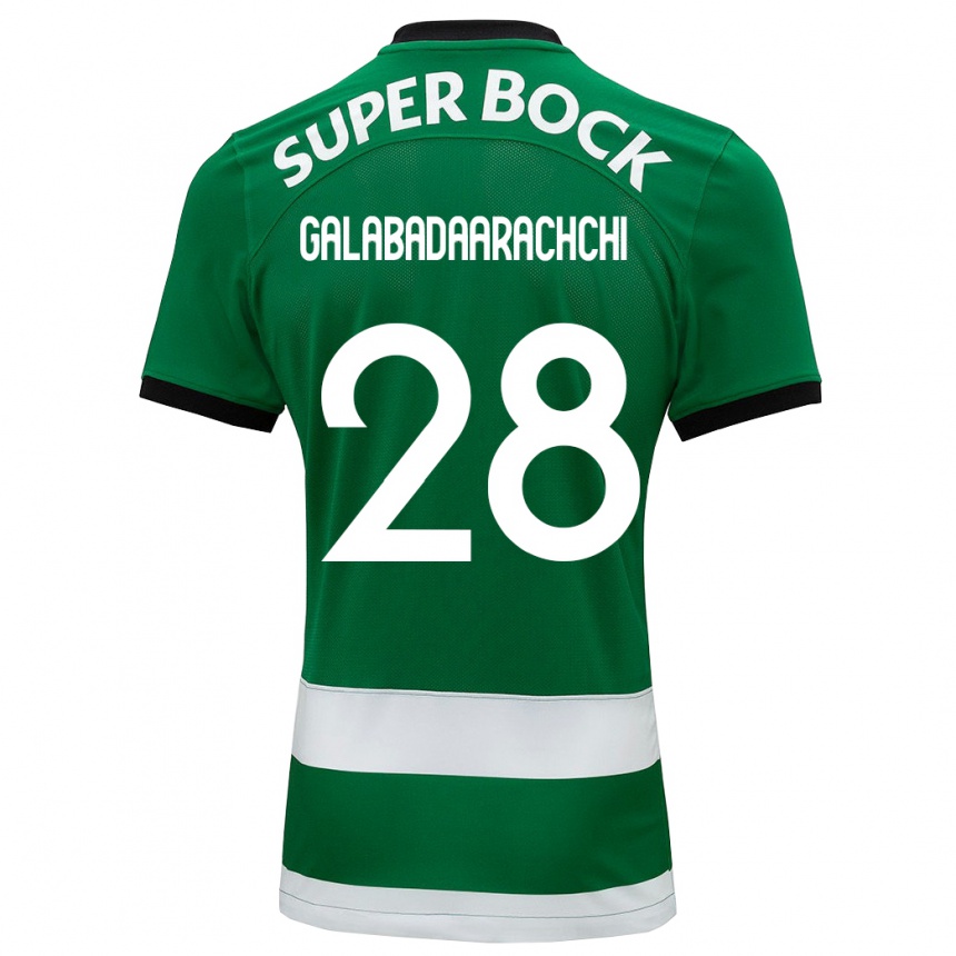 Kids Football Jacinta Galabadaarachchi #28 Green Home Jersey 2023/24 T-Shirt