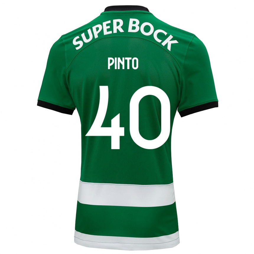 Kids Football Rita Pinto De Almeida #40 Green Home Jersey 2023/24 T-Shirt