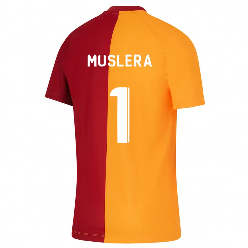 Kids Football Fernando Muslera #1 Orange Home Jersey 2023/24 T-Shirt
