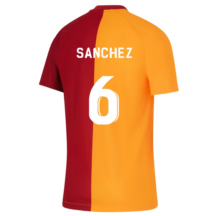 Kids Football Davinson Sanchez #6 Orange Home Jersey 2023/24 T-Shirt