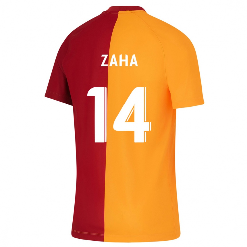 Kids Football Wilfried Zaha #14 Orange Home Jersey 2023/24 T-Shirt