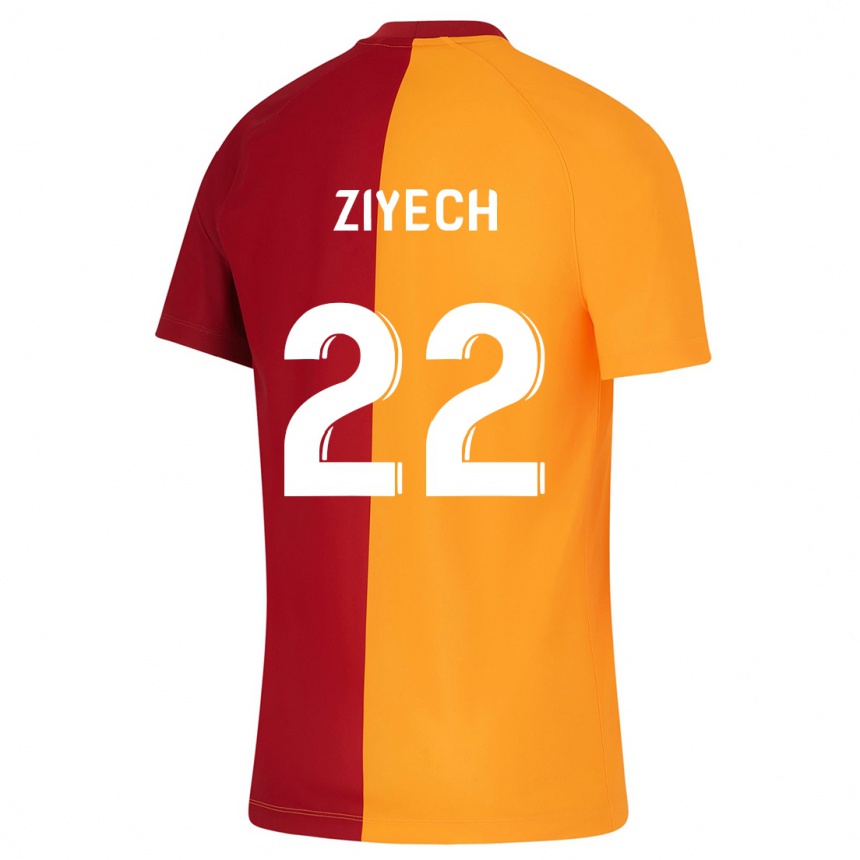 Kids Football Hakim Ziyech #22 Orange Home Jersey 2023/24 T-Shirt