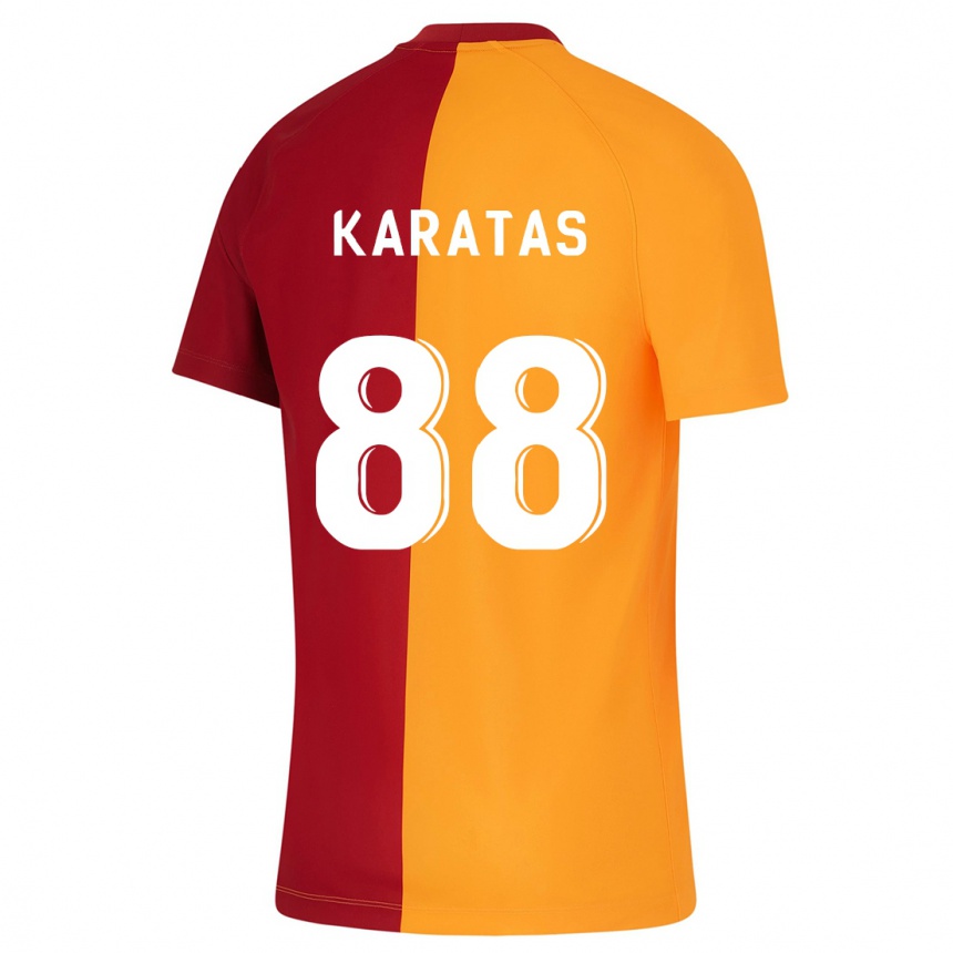 Kids Football Kazımcan Karataş #88 Orange Home Jersey 2023/24 T-Shirt