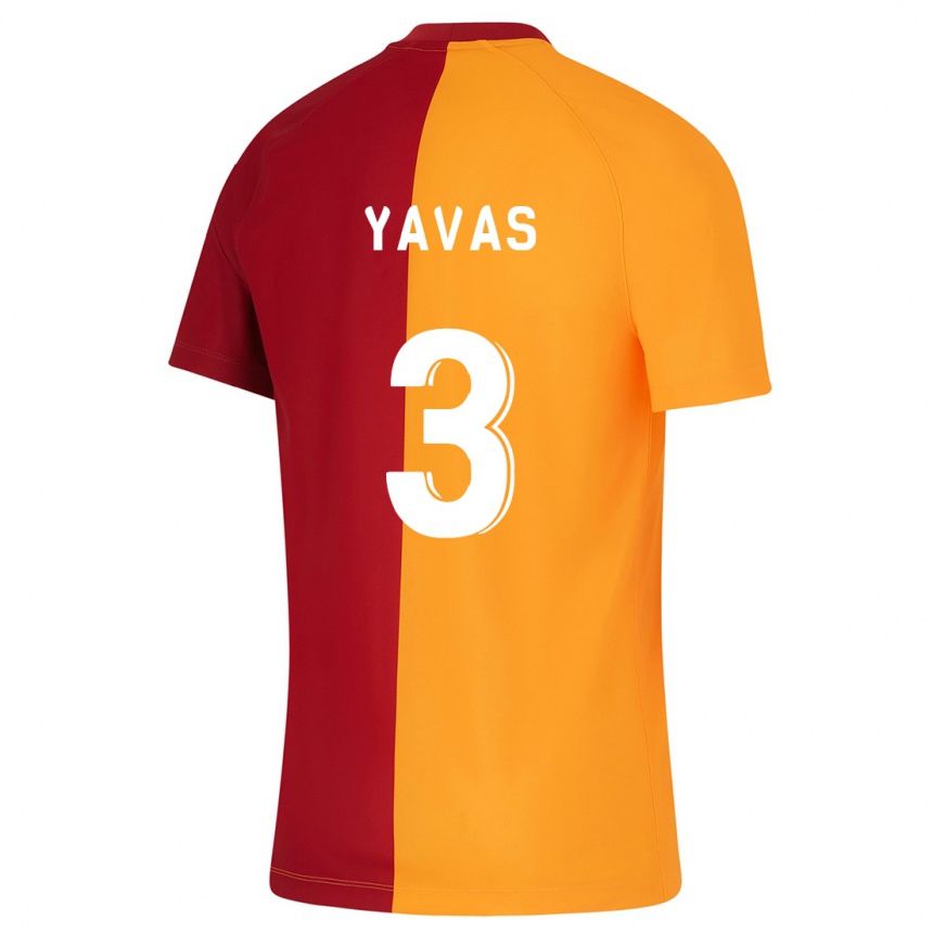 Kids Football Arda Yavas #3 Orange Home Jersey 2023/24 T-Shirt