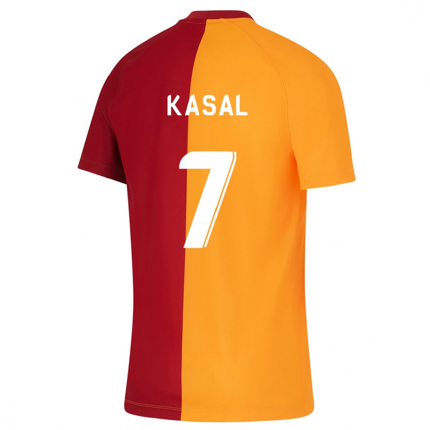 Kids Football Yasin Kasal #7 Orange Home Jersey 2023/24 T-Shirt