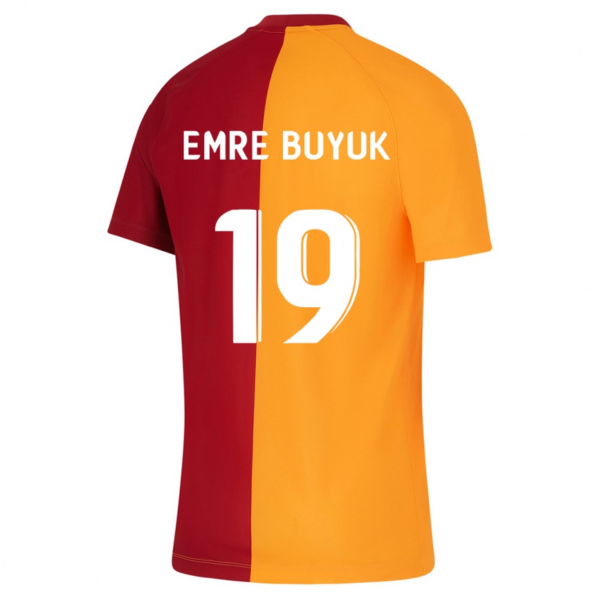 Kids Football Enes Emre Büyük #19 Orange Home Jersey 2023/24 T-Shirt