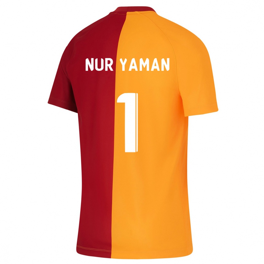 Kids Football Gamze Nur Yaman #1 Orange Home Jersey 2023/24 T-Shirt