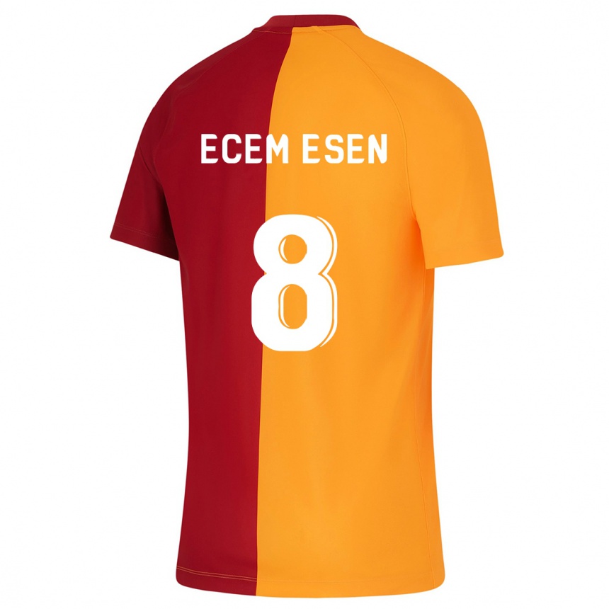 Kids Football Emine Ecem Esen #8 Orange Home Jersey 2023/24 T-Shirt