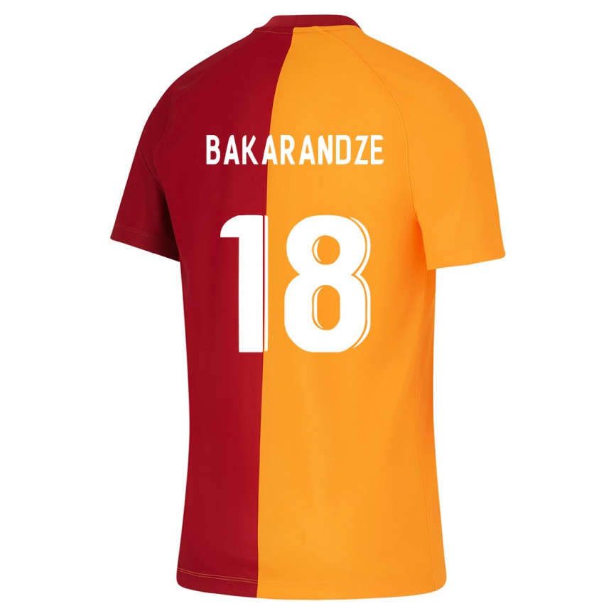 Kids Football Kristina Bakarandze #18 Orange Home Jersey 2023/24 T-Shirt