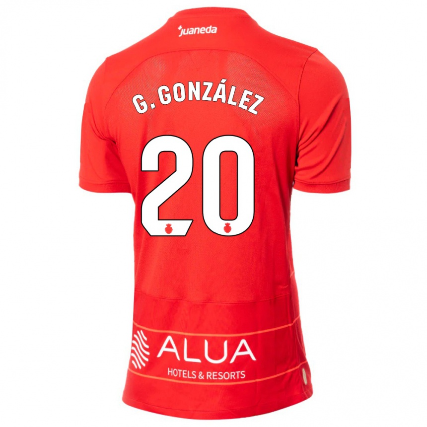 Kids Football Giovanni González #20 Red Home Jersey 2023/24 T-Shirt