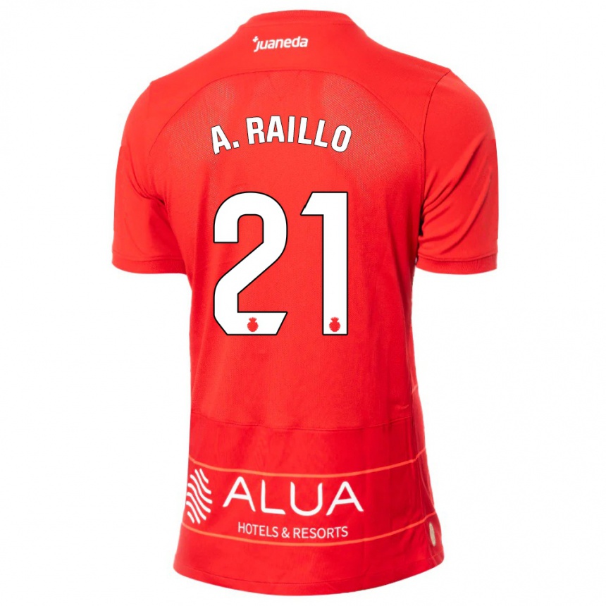 Kids Football Antonio Raíllo #21 Red Home Jersey 2023/24 T-Shirt