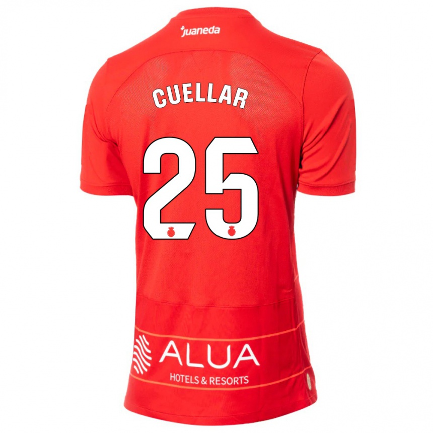 Kids Football Iván Cuéllar #25 Red Home Jersey 2023/24 T-Shirt