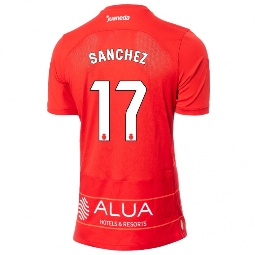 Kids Football Avelino Sánchez #17 Red Home Jersey 2023/24 T-Shirt