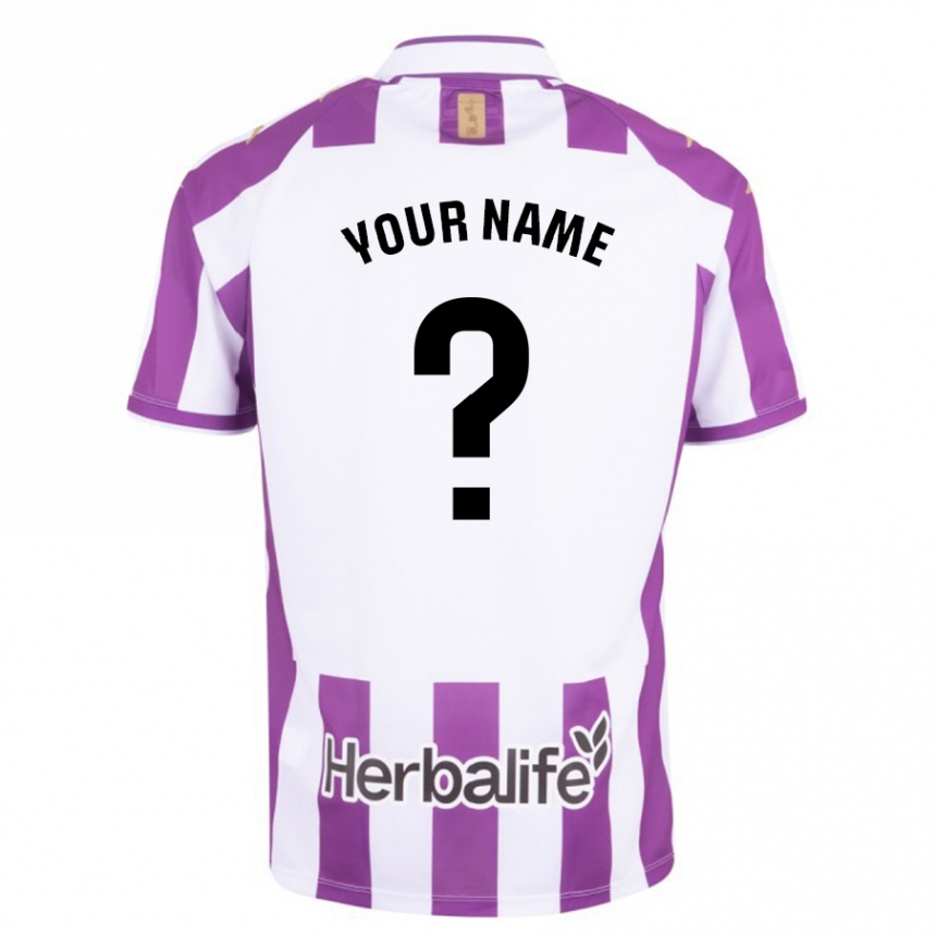 Kids Football Your Name #0 Purple Home Jersey 2023/24 T-Shirt