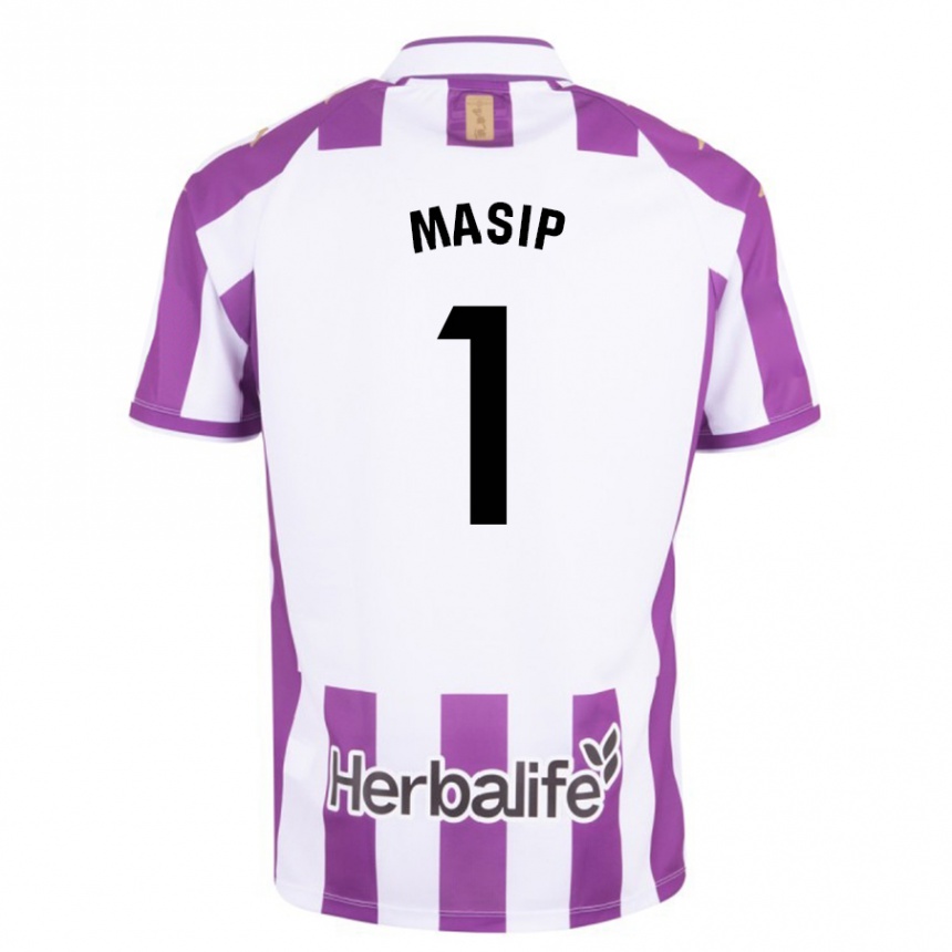 Kids Football Jordi Masip #1 Purple Home Jersey 2023/24 T-Shirt