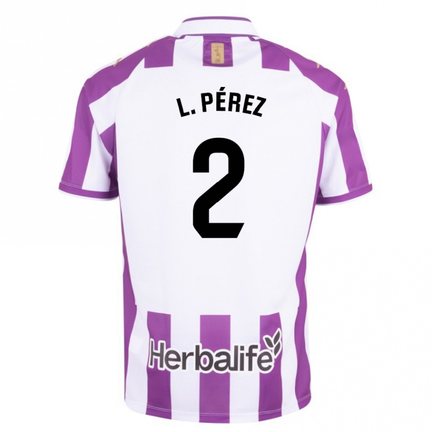 Kids Football Luis Pérez #2 Purple Home Jersey 2023/24 T-Shirt