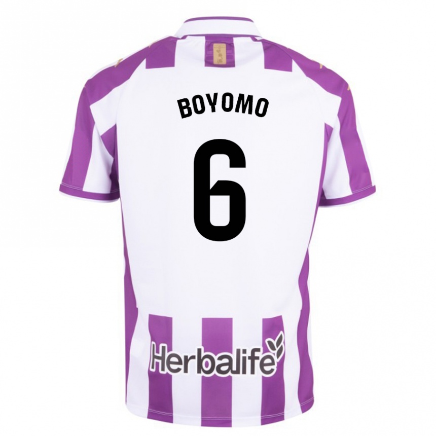 Kids Football Enzo Boyomo #6 Purple Home Jersey 2023/24 T-Shirt