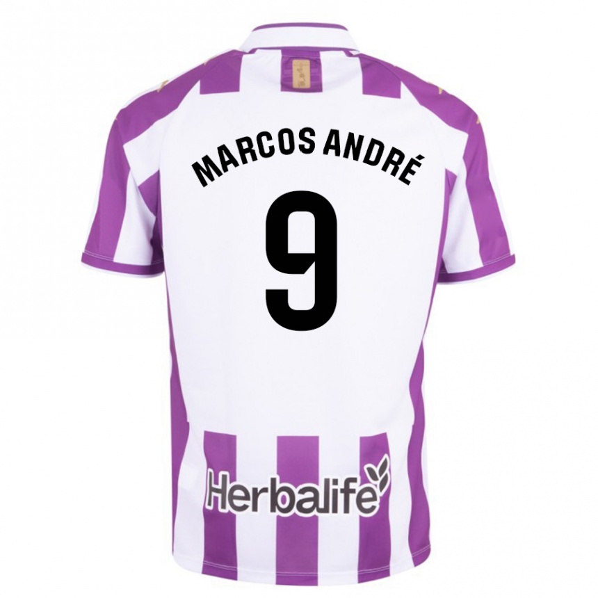 Kids Football Marcos André #9 Purple Home Jersey 2023/24 T-Shirt