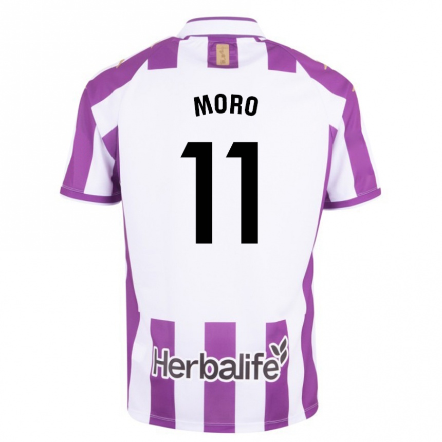 Kids Football Raúl Moro #11 Purple Home Jersey 2023/24 T-Shirt