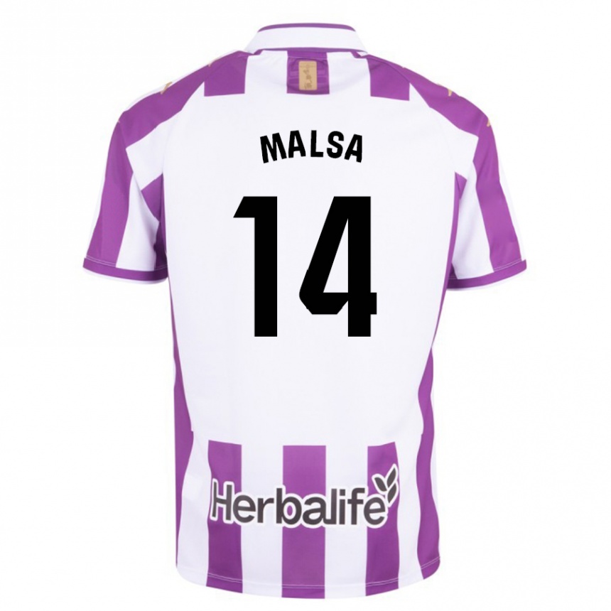 Kids Football Mickaël Malsa #14 Purple Home Jersey 2023/24 T-Shirt