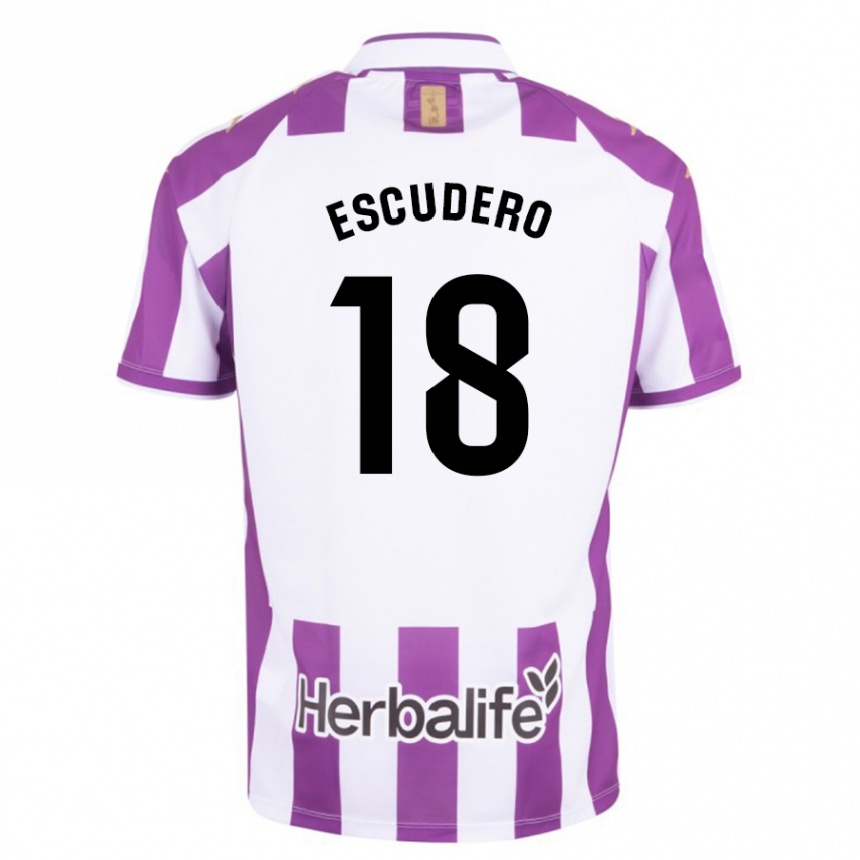 Kids Football Sergio Escudero #18 Purple Home Jersey 2023/24 T-Shirt