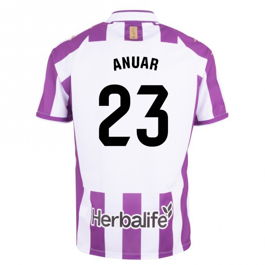 Kids Football Anuar #23 Purple Home Jersey 2023/24 T-Shirt