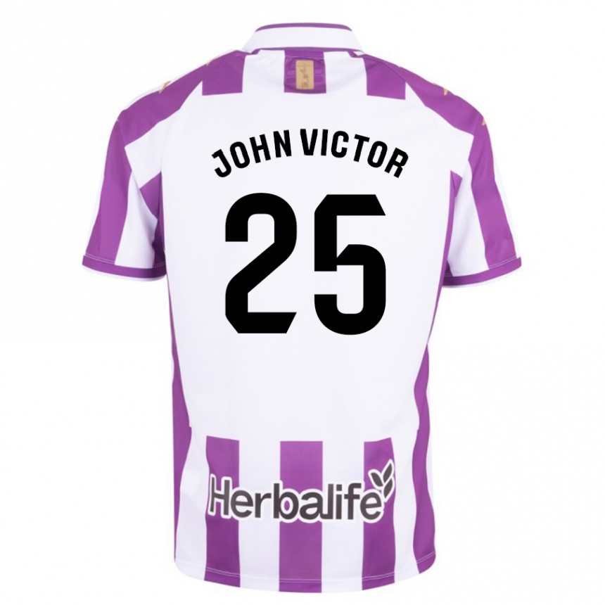 Kids Football John Victor #25 Purple Home Jersey 2023/24 T-Shirt