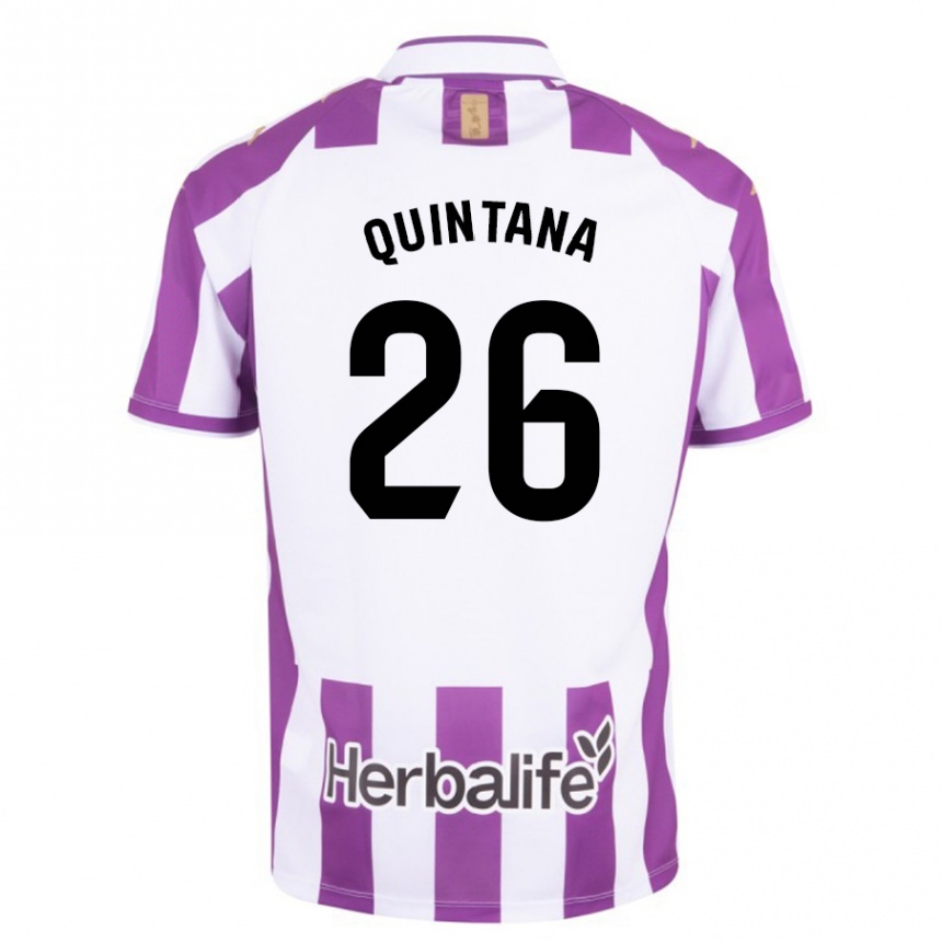 Kids Football Alberto Quintana #26 Purple Home Jersey 2023/24 T-Shirt