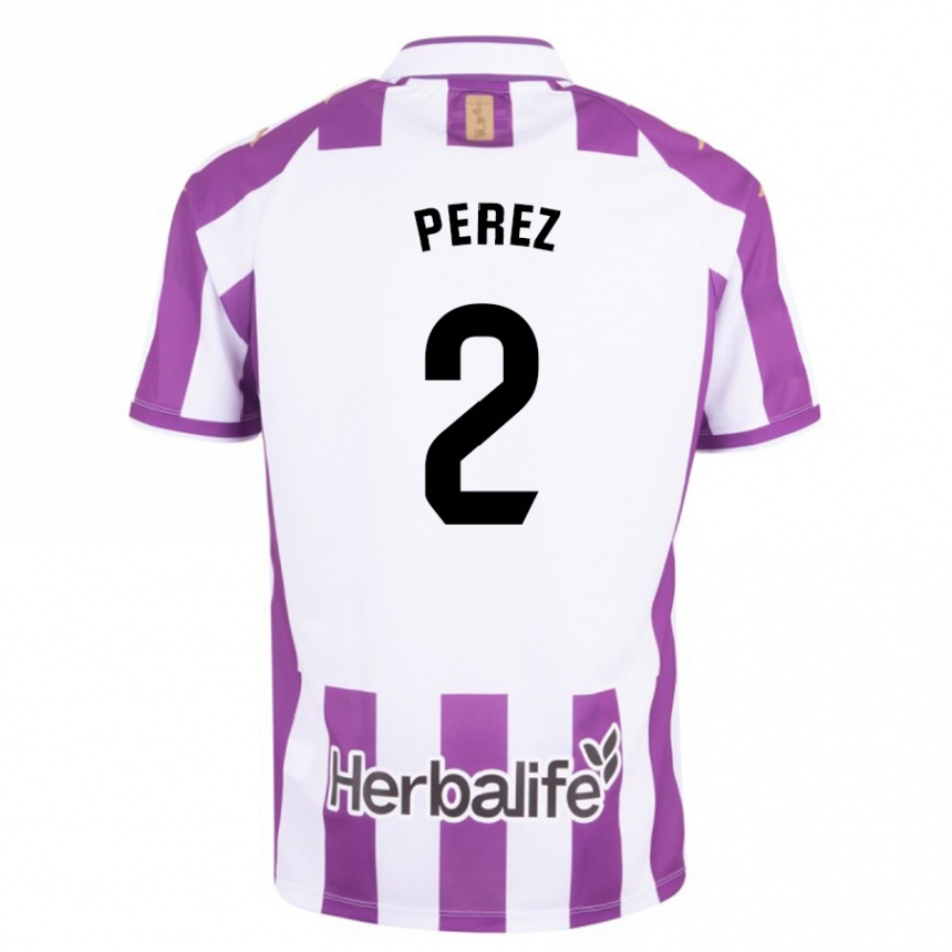 Kids Football Iker Pérez #2 Purple Home Jersey 2023/24 T-Shirt