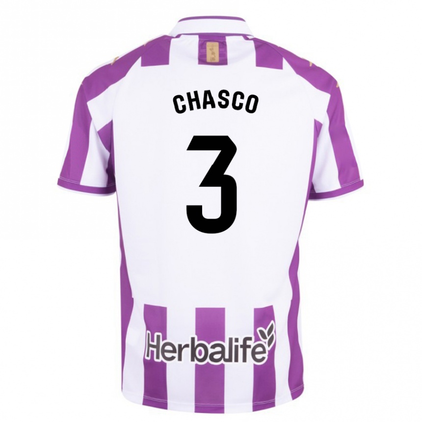 Kids Football Raúl Chasco #3 Purple Home Jersey 2023/24 T-Shirt