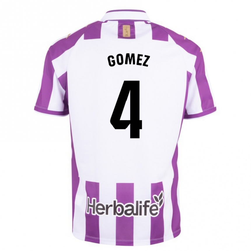 Kids Football Adrián Gómez #4 Purple Home Jersey 2023/24 T-Shirt