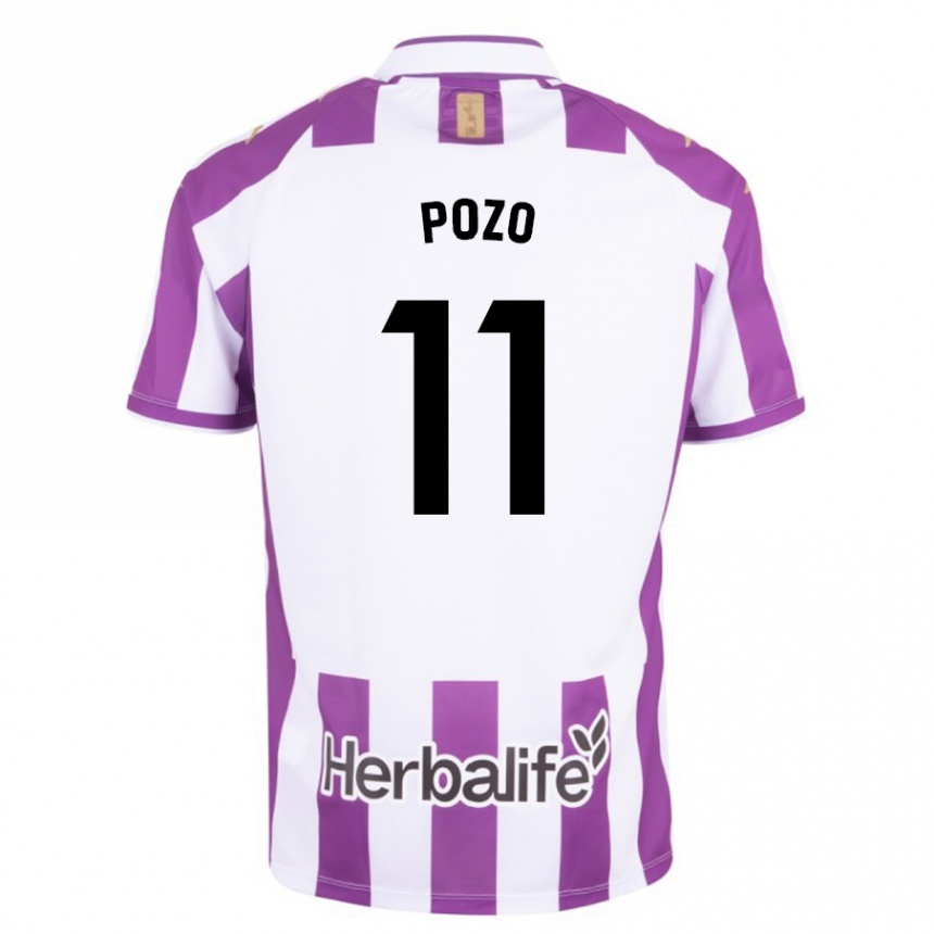 Kids Football Manuel Pozo #11 Purple Home Jersey 2023/24 T-Shirt